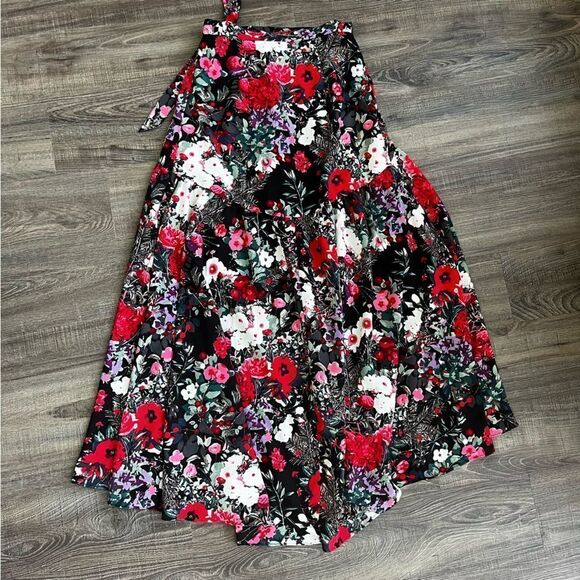 Anthro Hutch Printed Wrap Maxi in Floral High Low A-line Skirt XS - Picture 5 of 6